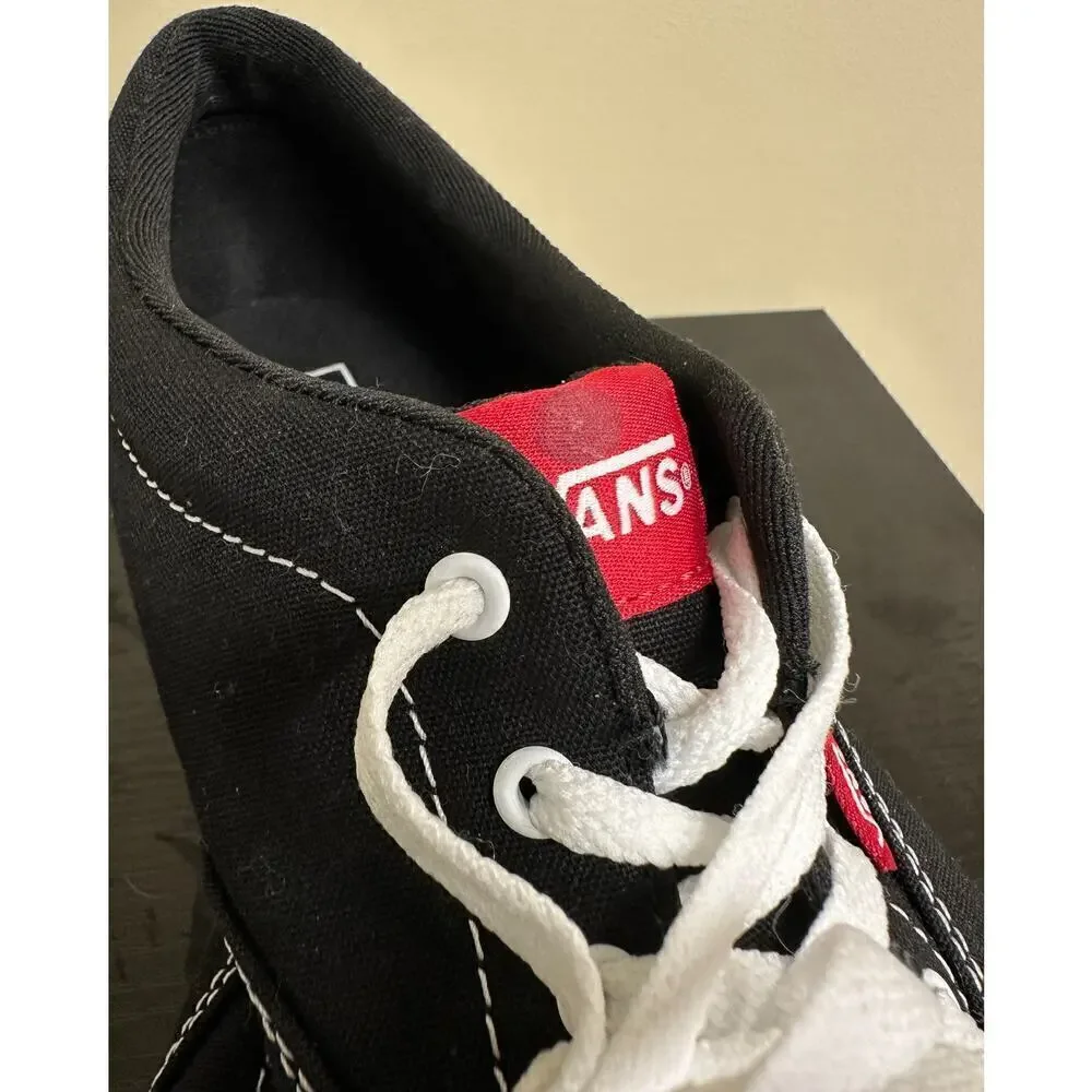 Vans Youth Black White Doheny Flame Check Sidewall Lace Up Sneakers Size 7
